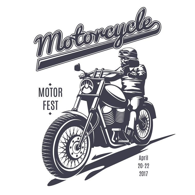 Free Vector Vintage moto fest Motorcycle logotype template.