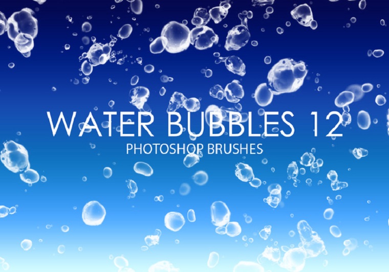 Free Water Bubbles Photoshop Brushes.