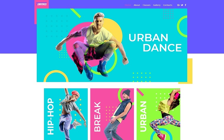 Tempores - Street Dance WordPress Elementor Theme.