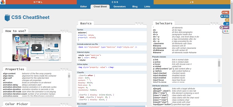 CSS CheatSheet.