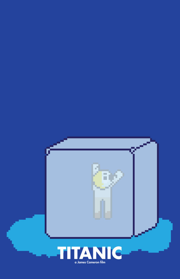 Titanic 8-Bit Poster.