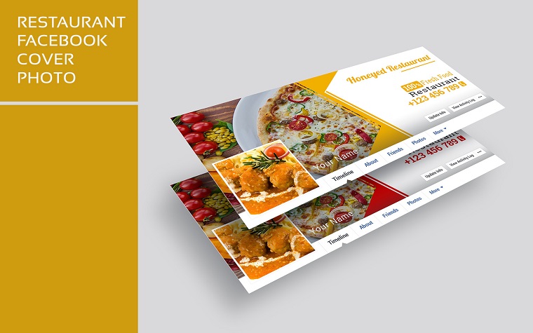 Free Restaurant Facebook Cover Photo Social Media Template.