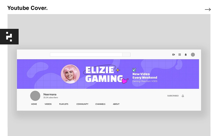 Gamer Girl Youtube Cover Template.