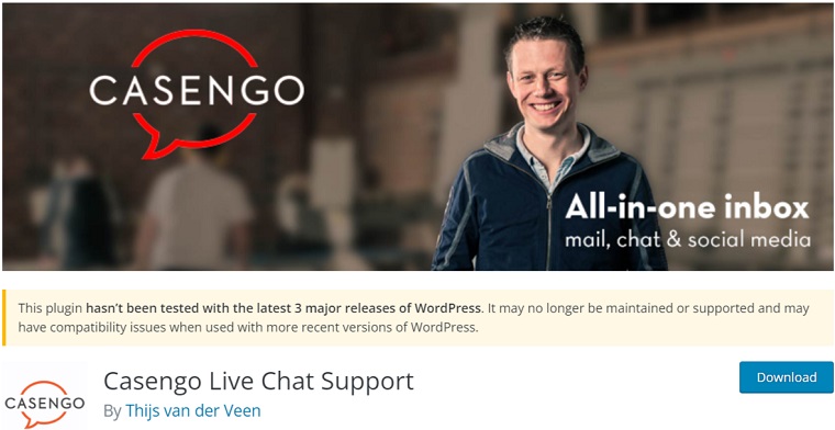 Casengo Live Chat Support.