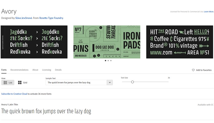 Avory Adobe Fonts