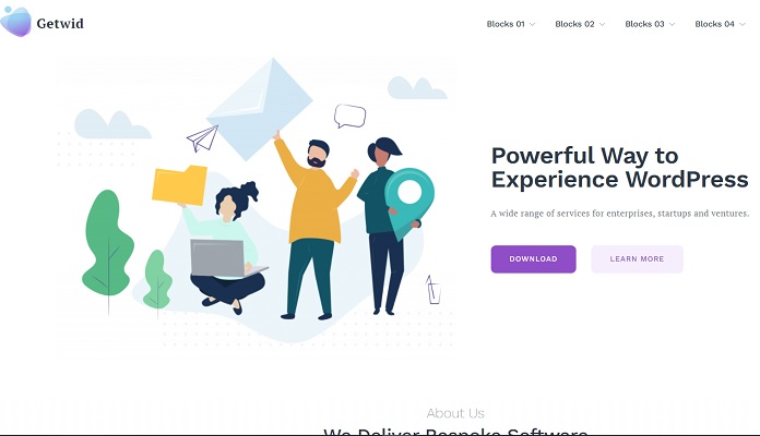 Getwid Free and Premium Laboratory Template