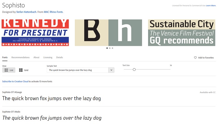 Sophisto Adobe Fonts