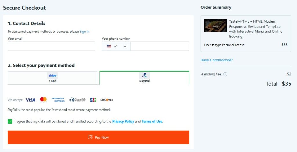 checkout process